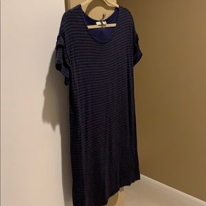 Green & blue t-shirt dress